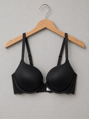 🍒3/33$ La Vie En Rose Black Lace-Trim T-Shirt Bra